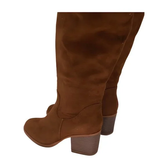 katliu Womens Thigh High Boots Stacked Block Heel Boots Over the Knee Size 10 - Picture 4 of 6